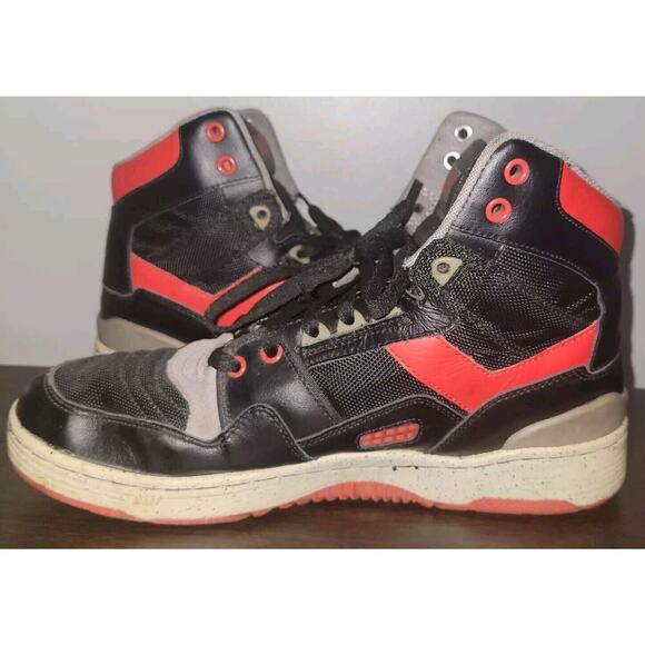 Pony M-100 Hi Black Red Men Size 12 Vintage